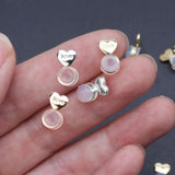 10Pcs Heart Earring Lifters Backs Adjustable Ear Lobe Support