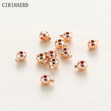 Button Clasps Cord Stopper End Beads Fastener 14K/18K Plated Crimp Clasp