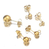 20pcs Stainless Steel Ball Stud Earring Posts 3-8mm DIY Jewelry Supplies