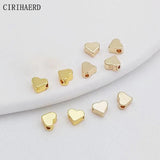 Heart Beads 14K/18K Plated Spacer DIY Jewelry Making