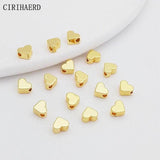 Heart Beads 14K/18K Plated Spacer DIY Jewelry Making