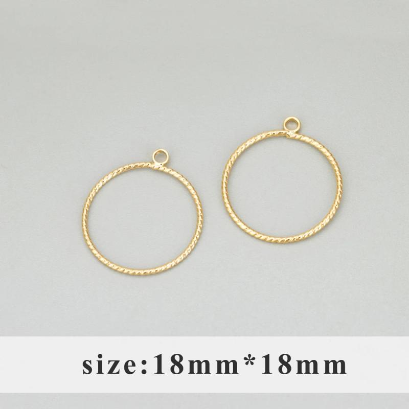 18k Rhodium Plated Copper Circle Heart Charm for Jewelry Making