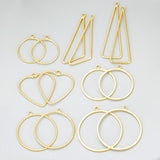 18k Rhodium Plated Copper Circle Heart Charm for Jewelry Making