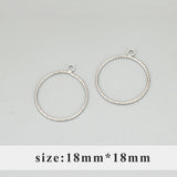 18k Rhodium Plated Copper Circle Heart Charm for Jewelry Making