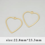18k Rhodium Plated Copper Circle Heart Charm for Jewelry Making