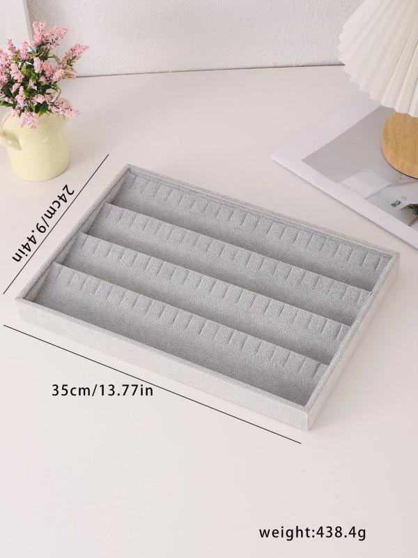 Velvet Jewelry Display Tray Portable Organizer Storage Box