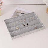 Velvet Jewelry Display Tray Portable Organizer Storage Box