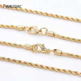 14k Plated Twist Chain 1.2mm/2mm Necklace Chain DIY Jewelry Accessories