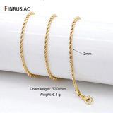 14k Plated Twist Chain 1.2mm/2mm Necklace Chain DIY Jewelry Accessories