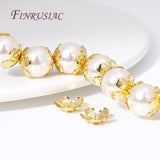 18K Plated 11mm Flower Caps For Beads DIY Jewelry Making Accessories