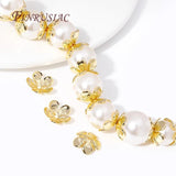 18K Plated 11mm Flower Caps For Beads DIY Jewelry Making Accessories