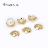 18K Plated 11mm Flower Caps For Beads DIY Jewelry Making Accessories