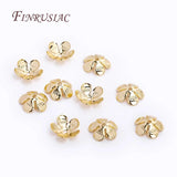 18K Plated 11mm Flower Caps For Beads DIY Jewelry Making Accessories