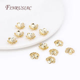 18K Plated 11mm Flower Caps For Beads DIY Jewelry Making Accessories