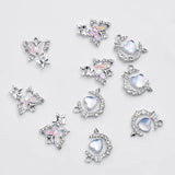 Metal Mosaic Butterfly Pendant Earrings Bracelet DIY Jewelry Accessories