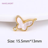 Shell Charms 18K Plated Round Pendants DIY Jewelry Making