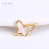 Shell Charms 18K Plated Round Pendants DIY Jewelry Making