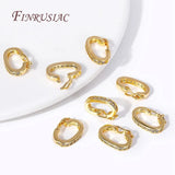 18K Oval Shape Clasp Pearl Necklace Beads DIY Jewelry