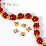 18K Plated Flower Caps For Beads Brass Metal Beads Caps