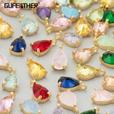18k Rhodium Plated Copper Zircons Charms DIY Pendants