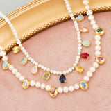 18k Rhodium Plated Copper Zircons Charms DIY Pendants