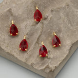 18k Rhodium Plated Copper Zircons Charms DIY Pendants