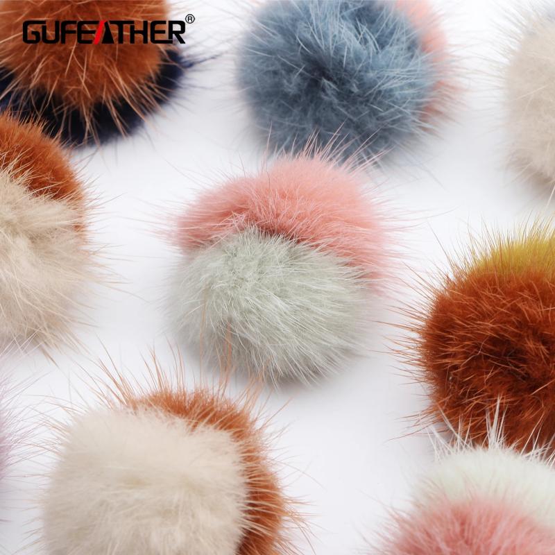 6pcs Handmade Mink Fur Fluffy Ball Jewelry Accessories