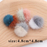 6pcs Handmade Mink Fur Fluffy Ball Jewelry Accessories