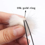 6pcs Handmade Mink Fur Fluffy Ball Jewelry Accessories