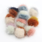 6pcs Handmade Mink Fur Fluffy Ball Jewelry Accessories