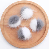 6pcs Handmade Mink Fur Fluffy Ball Jewelry Accessories