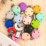 5Pcs Silicone Round Clip for Pacifier Chains DIY Accessories