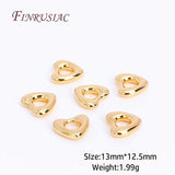 Hollow Heart Pendant Charms 18K Plated Brass Findings
