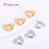 Hollow Heart Pendant Charms 18K Plated Brass Findings