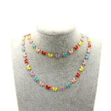 Stainless Steel Drip Daisy Flower Butterfly Beads Chain DIY Jewelry