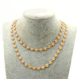 Stainless Steel Drip Daisy Flower Butterfly Beads Chain DIY Jewelry