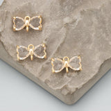 18k Rhodium Plated Copper Glass Charms 6pcs/Lot