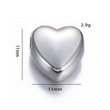 4Pcs Mirror Polishing Stainless Steel Heart Spacer Charms Beads for DIY Jewelry