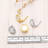 Copper Plated Shell Flower Earring Hooks for DIY Earrings Making