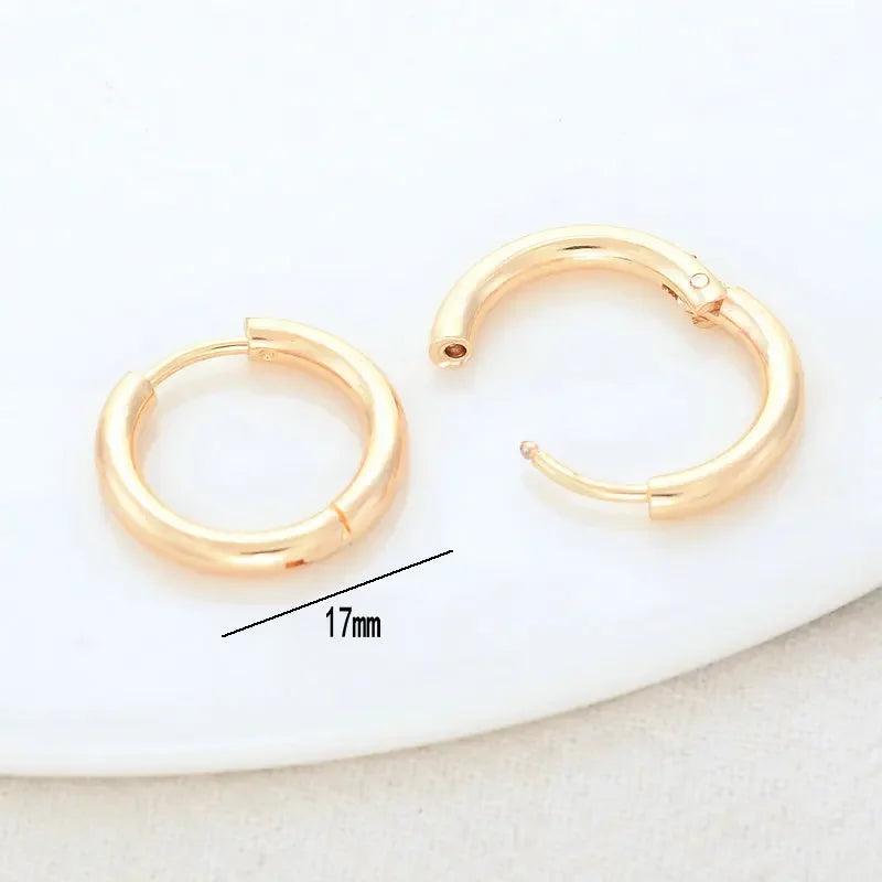 14K Brass Round Earrings Hoops High Jewelry Findings