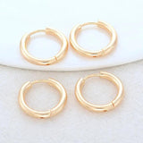 14K Brass Round Earrings Hoops High Jewelry Findings