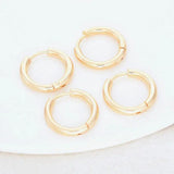 14K Brass Round Earrings Hoops High Jewelry Findings