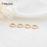 14k Plated Round Earrings Hooks Hoop Earring Clasps Accessories