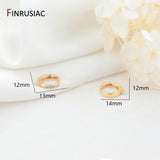 14k Plated Round Earrings Hooks Hoop Earring Clasps Accessories