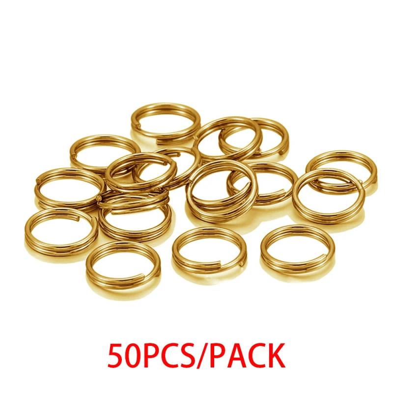 Stainless Steel Double Jump Rings Key Split Rings for DIY Jewelry Making