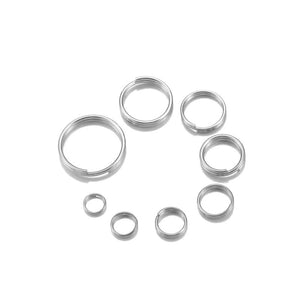 Stainless Steel Double Jump Rings Key Split Rings for DIY Jewelry Making