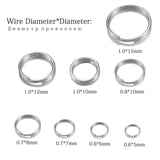 Stainless Steel Double Jump Rings Key Split Rings for DIY Jewelry Making