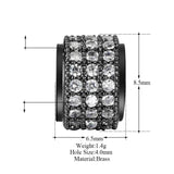 6PCS Brass/Zircon Cylinder Spacer Beads 6.5x8.5MM Jewelry DIY Findings
