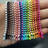 50pcs Mixed Round Ball Bead Chains Dog Tag Connectors Key Chain Bulk