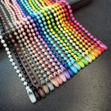 50pcs Mixed Round Ball Bead Chains Dog Tag Connectors Key Chain Bulk